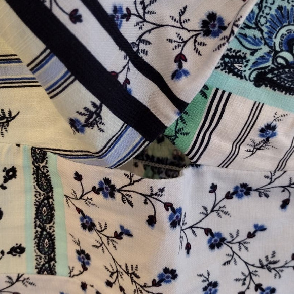 LOFT | TALL LENGTH Patchwork Floral Twist-Cutout Cami Dress - Picture 6 of 16